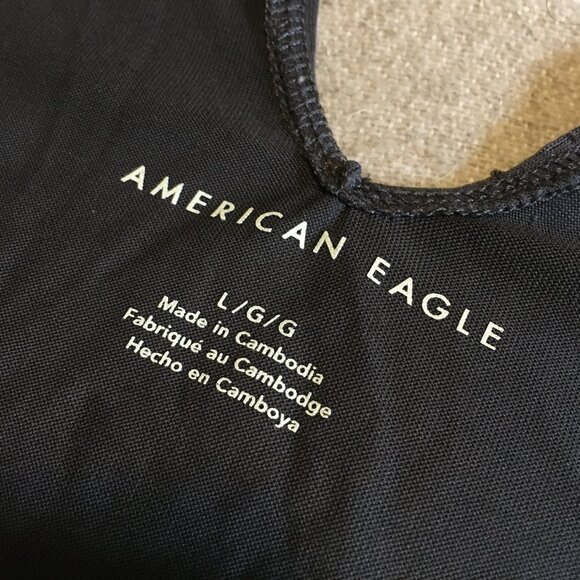 American Eagle Outfitter Graphite Grey Soft Baby Doll Style Tie Up Tank - Picture 8 of 14